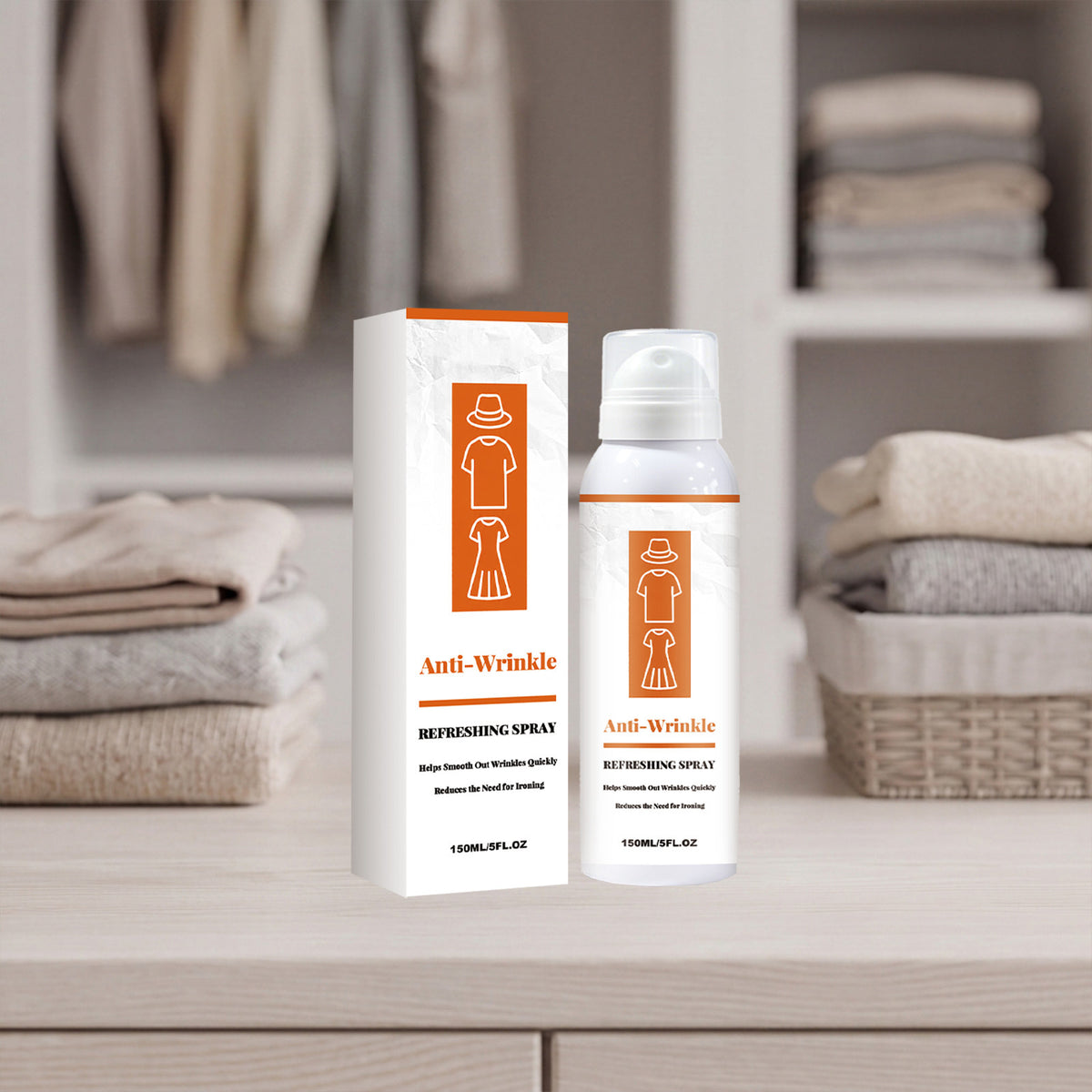 🎉✨ Instant Wrinkle Release Fabric Spray – Freshen Up Clothes Instantly for Smooth, Clean & Ready-to-Wear Looks 👔🌿 — Devareon®