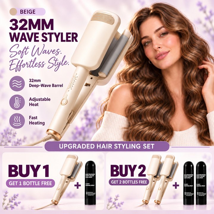 🔥 2026 New Arrivals | 60% OFF 🎁 Wavy Curling Iron – Add Volume, Bounce & Beautiful Waves in Seconds | Devareon®