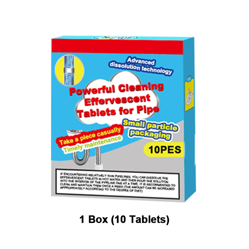 🔥40% OFF ❤️Powerful Cleaning Effervescent Tablets for Pipe🫧, Fast Dissolve Hair Grease Clogs✨, Deodorizing Antibacterial Pipe Cleaner for Sink Toilet Floor Drain🏠 — Devareon®