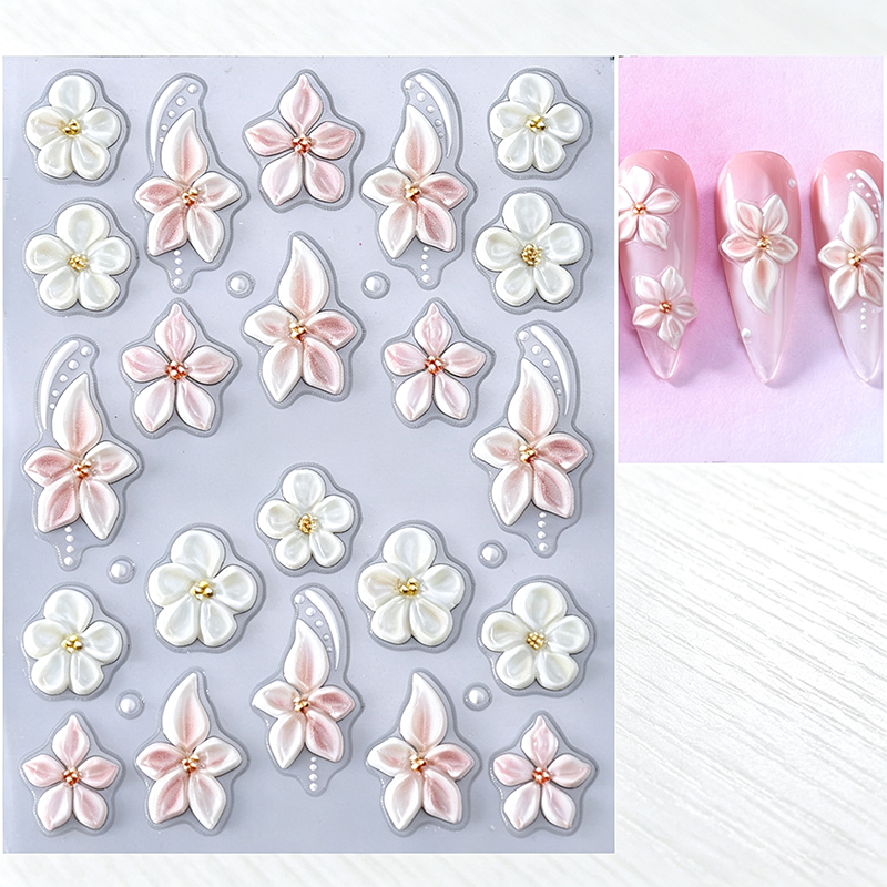 🎉 LIMITED TIME 40% OFF! 💅 5D Floral Nail Stickers – Raised Lily & Daisy Details, Spring Palette & Easy Peel-and-Apply ✨— Devareon®