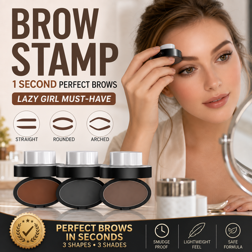 🎉 2026 Sale — 34K+ Sold! 💞 Eyebrow Stamp Powder — One-Press, Waterproof, 24H Long-Lasting Brows | Devareon®