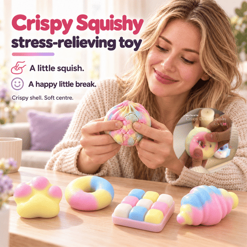 🌈✨ 2026 New Arrivals | Crispy Squishy Stress-Relieving Toy  – Squeeze, Crack & Relax😀| Devareon®