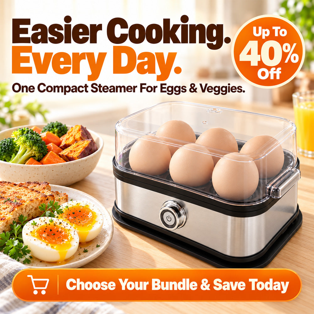 🔥2026 Hot Products🎁Multifunctional Egg Steamer with Clear Lid | Add a Steaming Bowl for More Delicious Possibilities! | Devareon®