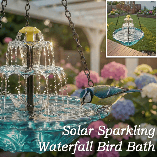 🔥🔥2026 Spring Sale 40% Off--🐦Solar Cascade Hanging Bird Bath Fountain  -Devareon®