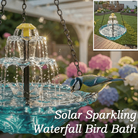 🔥🔥2026 Spring Sale 40% Off--🐦Solar Cascade Hanging Bird Bath Fountain  -Devareon®