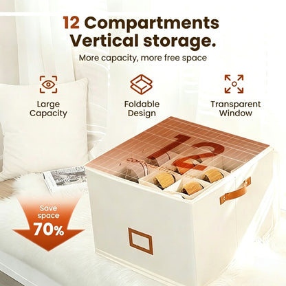 upsell Devareon®🔥Oxford Fabric Foldable Design Shoe Organizer, Storage Box– Large Capacity, Dustproof & Breathable for Closet & Bedroom 🧺✨