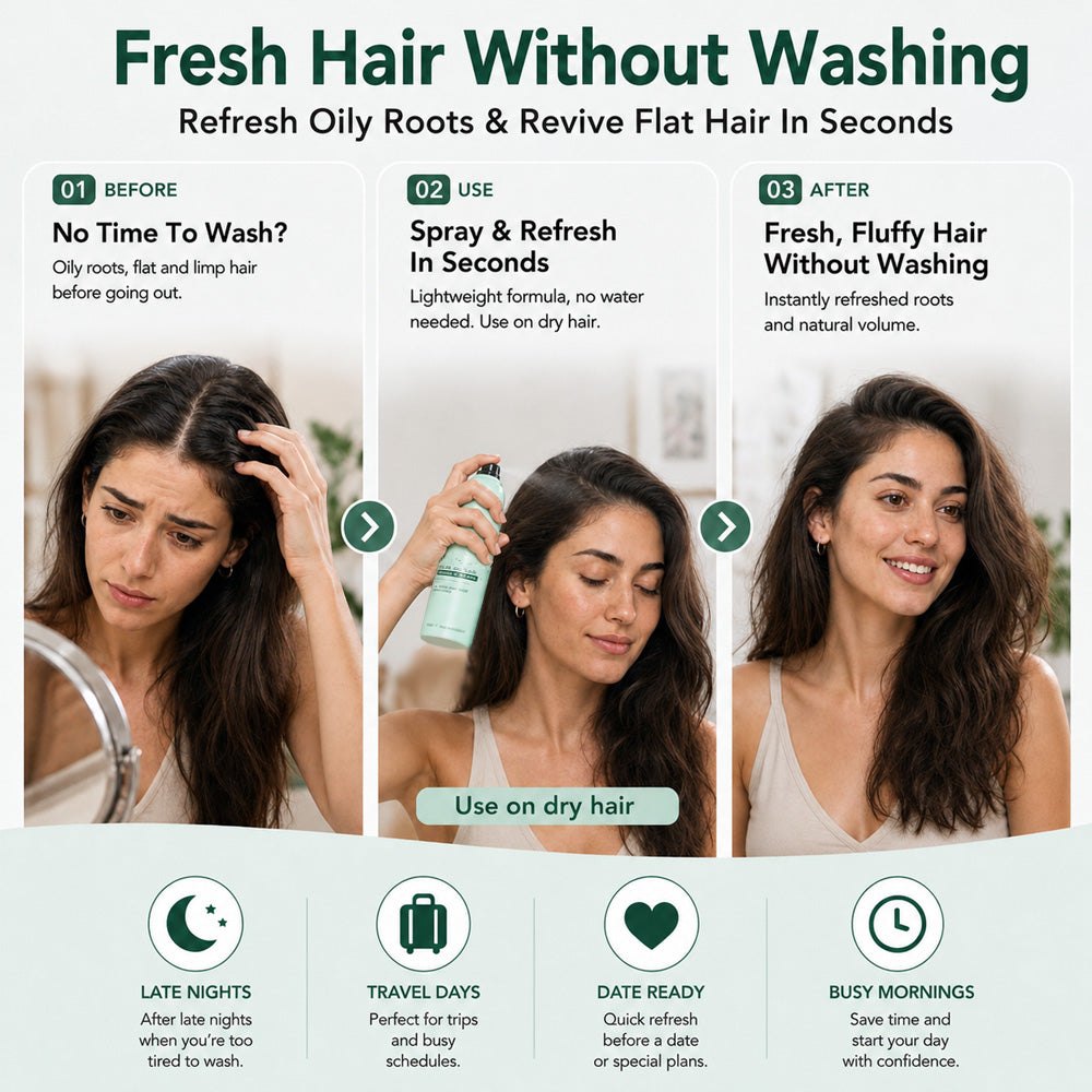 upsell⏰ HOT DEAL 🔥 Get Fluffy, Voluminous Hair All Day ✨ Oil-Control Volume Lift Spray— Devareon®