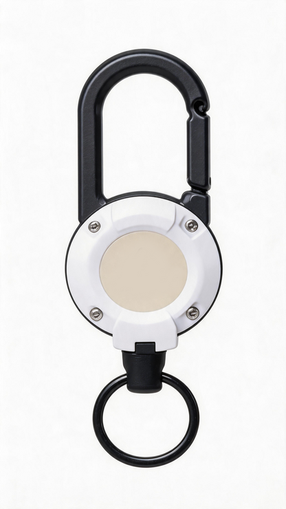 Devareon® 💥LAST DAY SALE 40%OFF💥🏆Retractable Carabiner Keychain 🎣 – 60cm Steel Cord, Heavy-Duty Badge Reel, Lightweight EDC Tool for Keys, ID & Outdoor Use