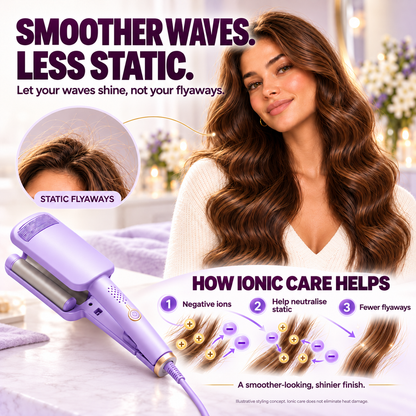 🔥 2026 New Arrivals | 60% OFF 🎁 Wavy Curling Iron – Add Volume, Bounce & Beautiful Waves in Seconds | Devareon®