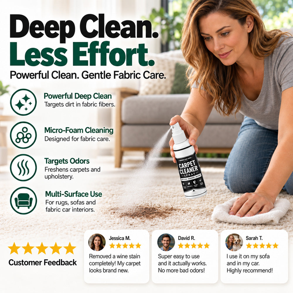 🏆🛋️Buy 2 Get 1 Free🎁 Deep Clean Carpet Spray – Industrial-Strength Formula | Perfect for Auto Interiors, Sofas & Rugs, Effortless Stain Removal ✨| Devareon®