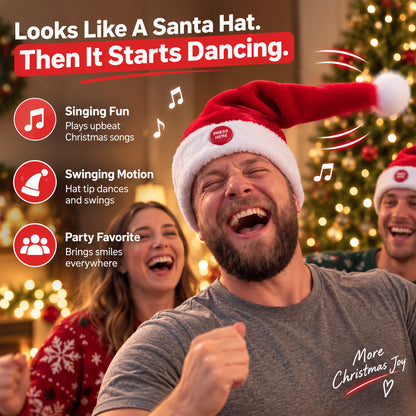 ✨🎅Singing & Dancing Santa Hat – The Christmas Hat That Steals the Party & Makes a Great Christmas Gift🎁 | Devareon®