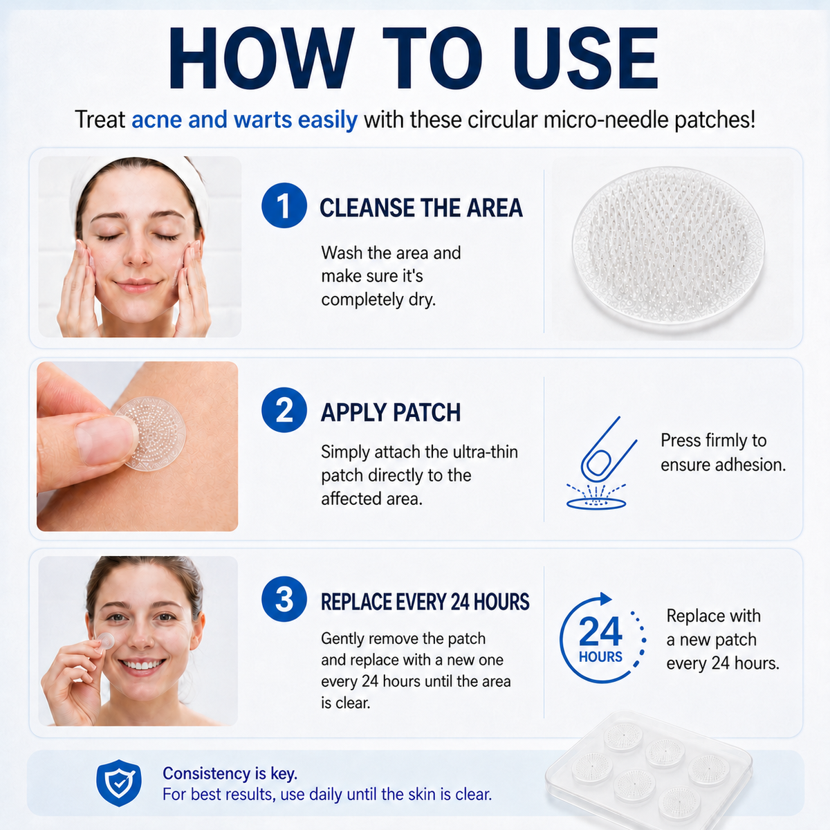🌿Botanical Microneedle Hydrocolloid Patches — Targeted At-Home Skincare for Small Areas of Concern | For Moles, Acne, Flat Warts, Skin Tags, Wrinkles, Scars & Blemishes| Devareon®