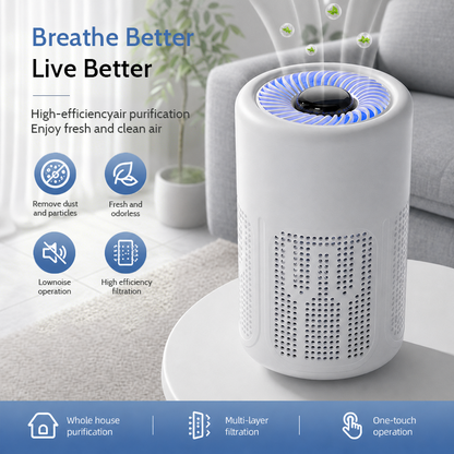 Devareon®🔇LAST DAY SALE 40% OFF 💐Silent Air Purifier – Peaceful sleep, no noise😴【Limited Offer】