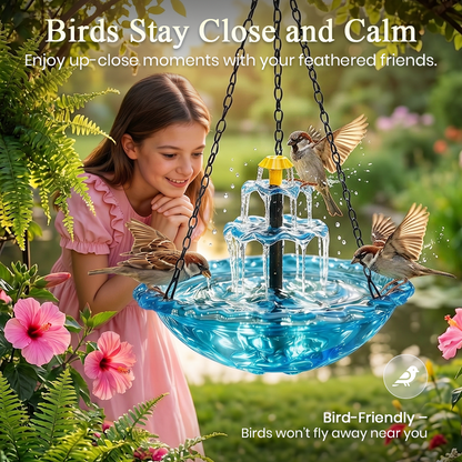 🔥🔥2026 Spring Sale 40% Off--🐦Solar Cascade Hanging Bird Bath Fountain  -Devareon®