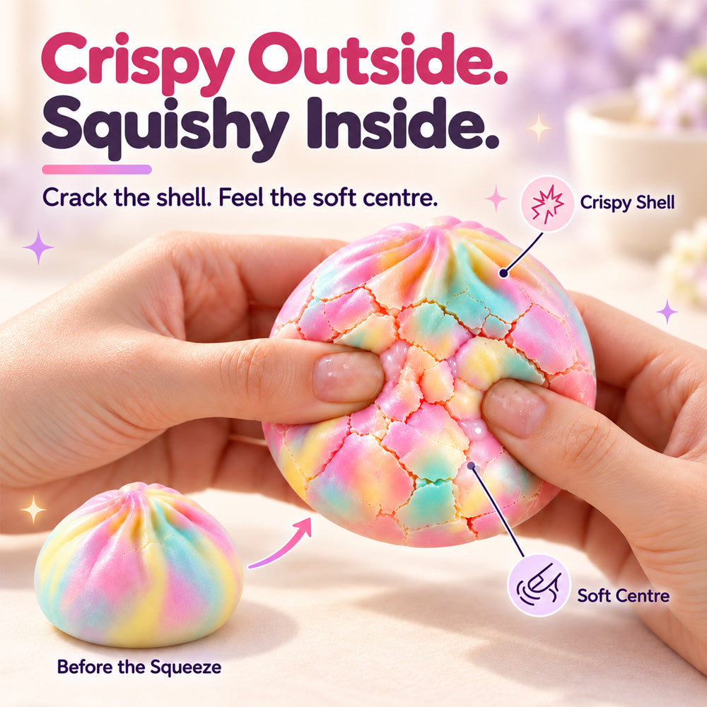 🌈✨ 2026 New Arrivals | Crispy Squishy Stress-Relieving Toy  – Squeeze, Crack & Relax😀| Devareon®