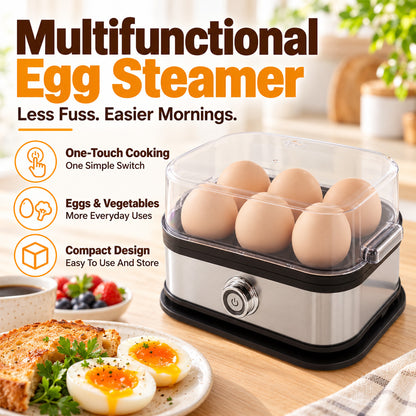 🔥2026 Hot Products🎁Multifunctional Egg Steamer with Clear Lid | Add a Steaming Bowl for More Delicious Possibilities! | Devareon®