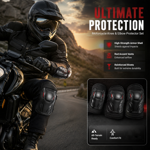 Devareon® 🏋️Motorcycle Knee and Elbow Protector Set