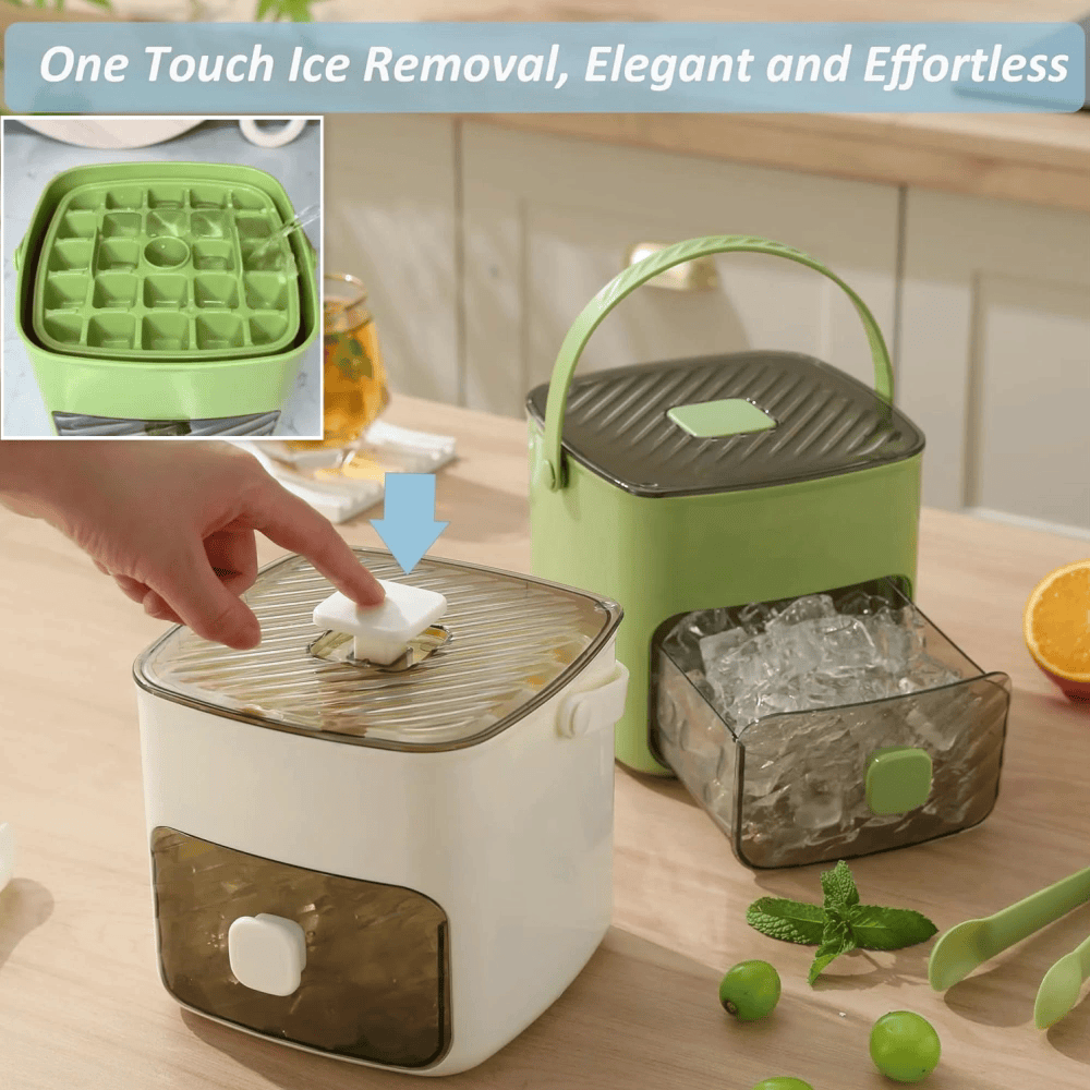 Devareon®🧊Portable Ice Maker with Lid and Storage Box (48 cubes)