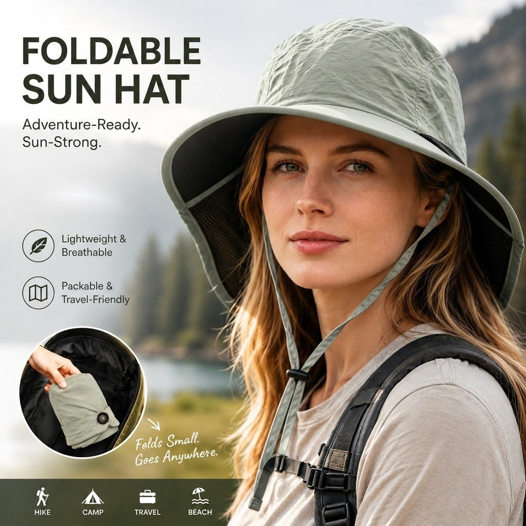 Devareon® 🧢 40% OFF NOW! 🌞 Unisex Foldable Bucket Hat – UPF 50+ Sun Protection & Breathable – Adjustable & Packable for Outdoor 🏕️