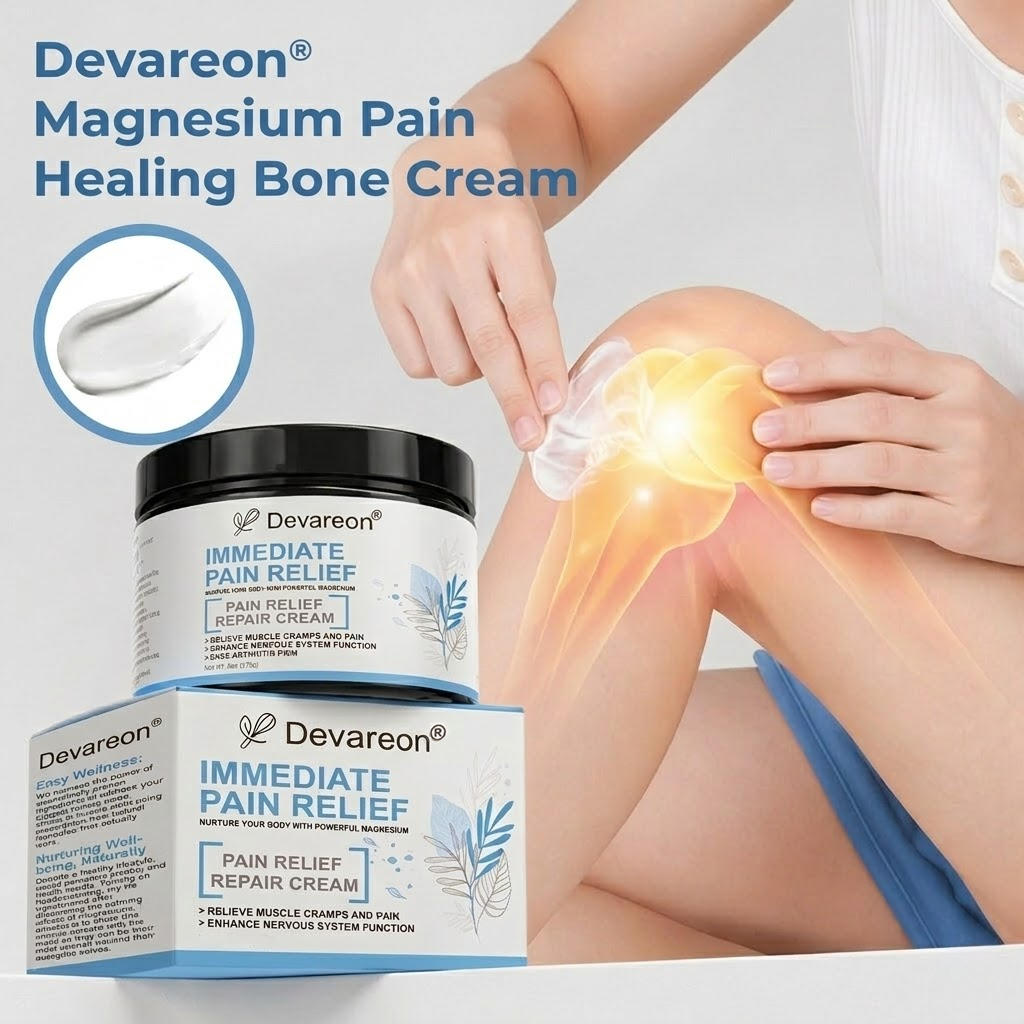 Devareon® Magnesium Pain Healing Bone Cream ( Treatment for arthritis, neuropathyy, rheumatic diseases, sports injuries, twitches and muscle spasms)