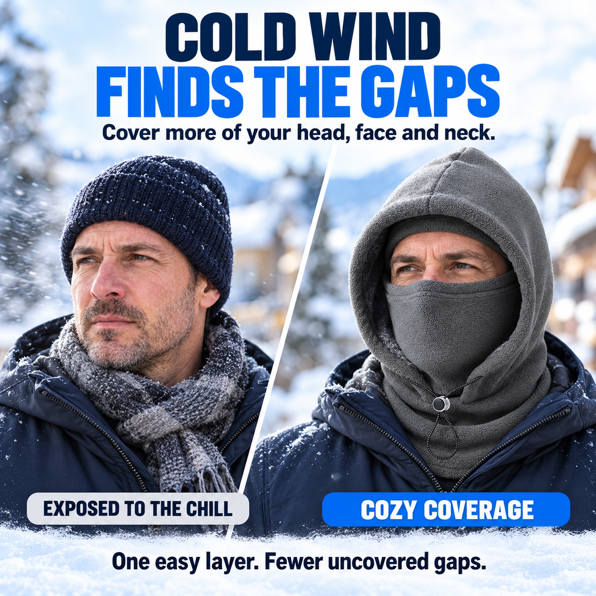 upsell⚡ Limited-Time 40% OFF ❄️ 3-in-1 Thermal Fleece Balaclava | Cozy Hood, Face Mask & Neck Warmer for Skiing, Cycling & Hiking| Devareon®