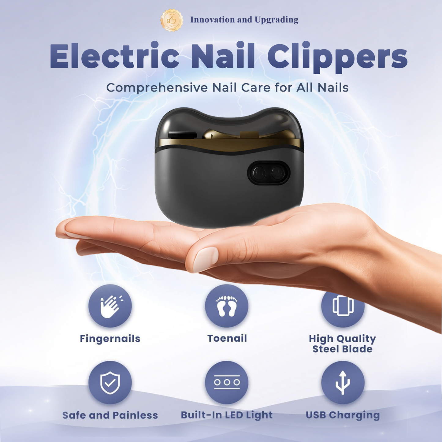 2026 Upgraded 2-in-1 Electric Nail Clipper & Polisher-Devareon®