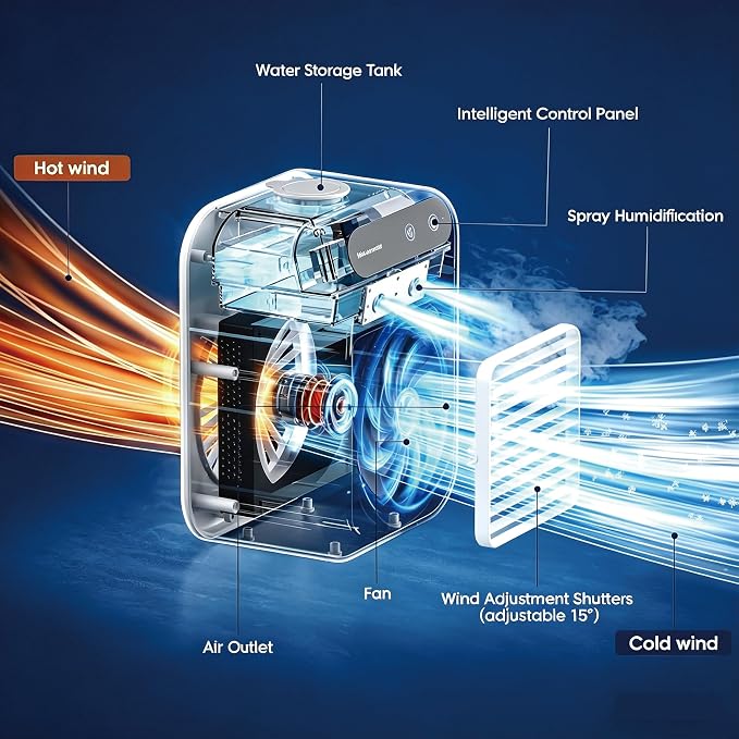Devareon® 🌬️Portable 3-in-1 Quiet Fan Air Conditioner⌛Limited Quantity💥Best Price