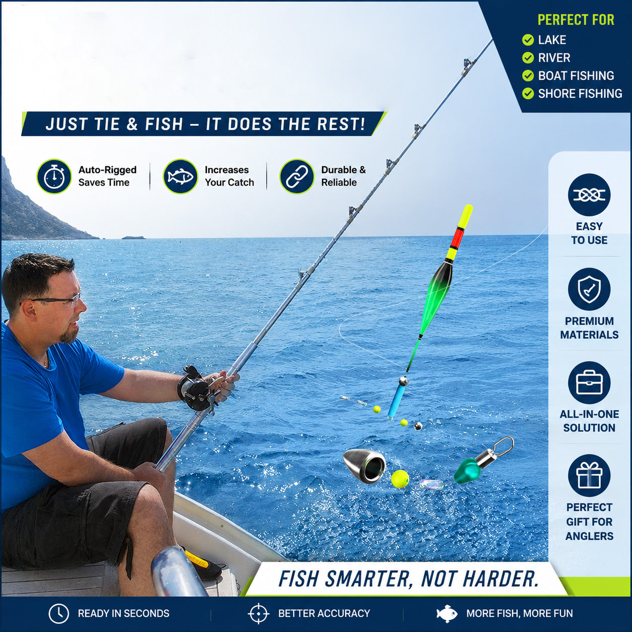 Devareon®🎣Automatic Fishing Line Set – Pre‑rigged, just cast & catch. Includes luminous float & accessory compartment. Perfect for beginners & seasoned anglers.
