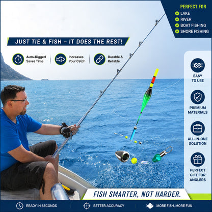 Devareon®🎣Automatic Fishing Line Set – Pre‑rigged, just cast & catch. Includes luminous float & accessory compartment. Perfect for beginners & seasoned anglers.