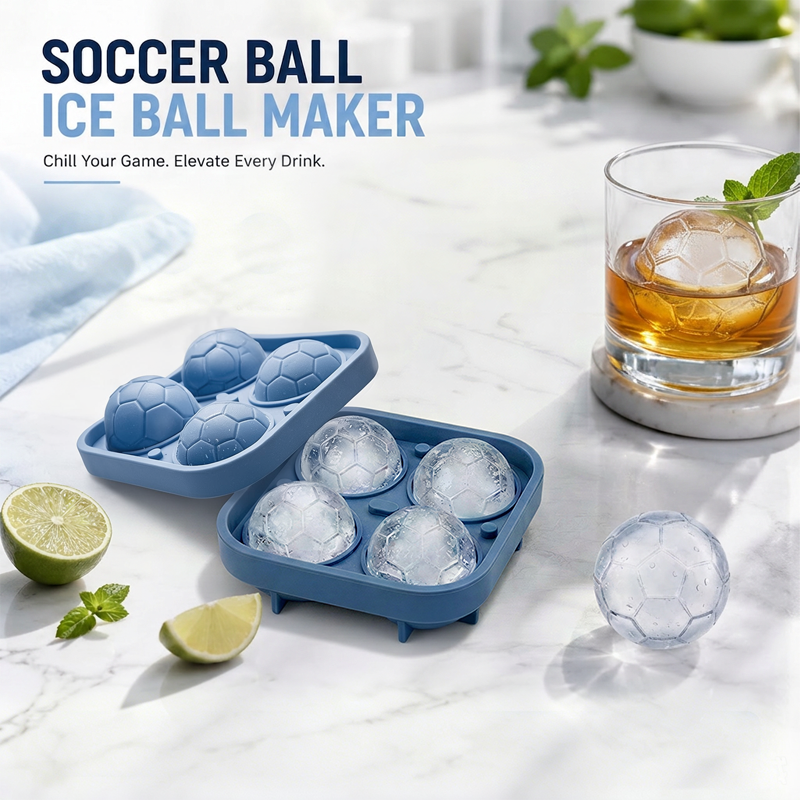 Devareon® ⏰🔥 Football Shape Silicone Ice Ball Mold
