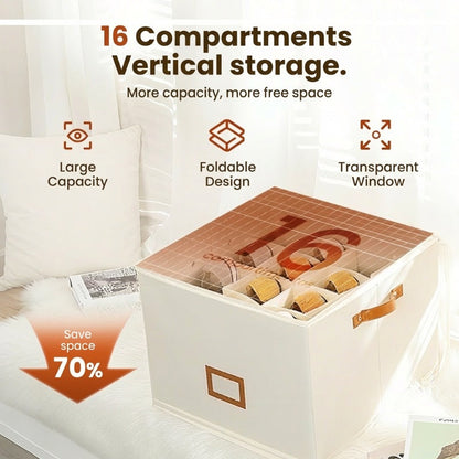 upsell🔥Oxford Fabric Foldable Design Shoe Organizer, Storage Box– Large Capacity, Dustproof & Breathable for Closet & Bedroom 🧺✨ — Devareon®