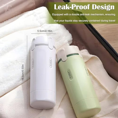 Devareon®🧴4-in-1 Refillable Travel Dispenser Bottles – Compact, Leak-Proof, and Convenient for On-the-Go Essentials