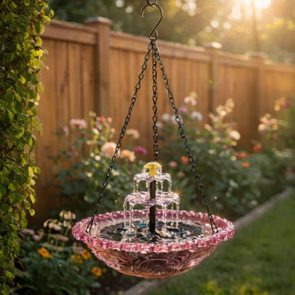upsell🔥🔥2026 Spring Sale 40% Off--🐦Solar Cascade Hanging Bird Bath Fountain  -Devareon®