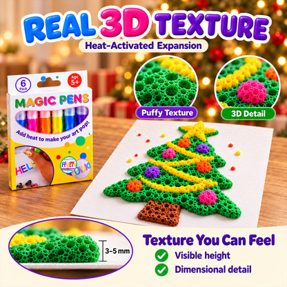 💥 LAST DAY! Buy 2 Get 1 FREE 🎁 3D Magic Pen – Create Puffy 3D Art with Every Stroke!🎄Creative Christmas Gift | DIY Bubble Drawing Fun | Devareon®