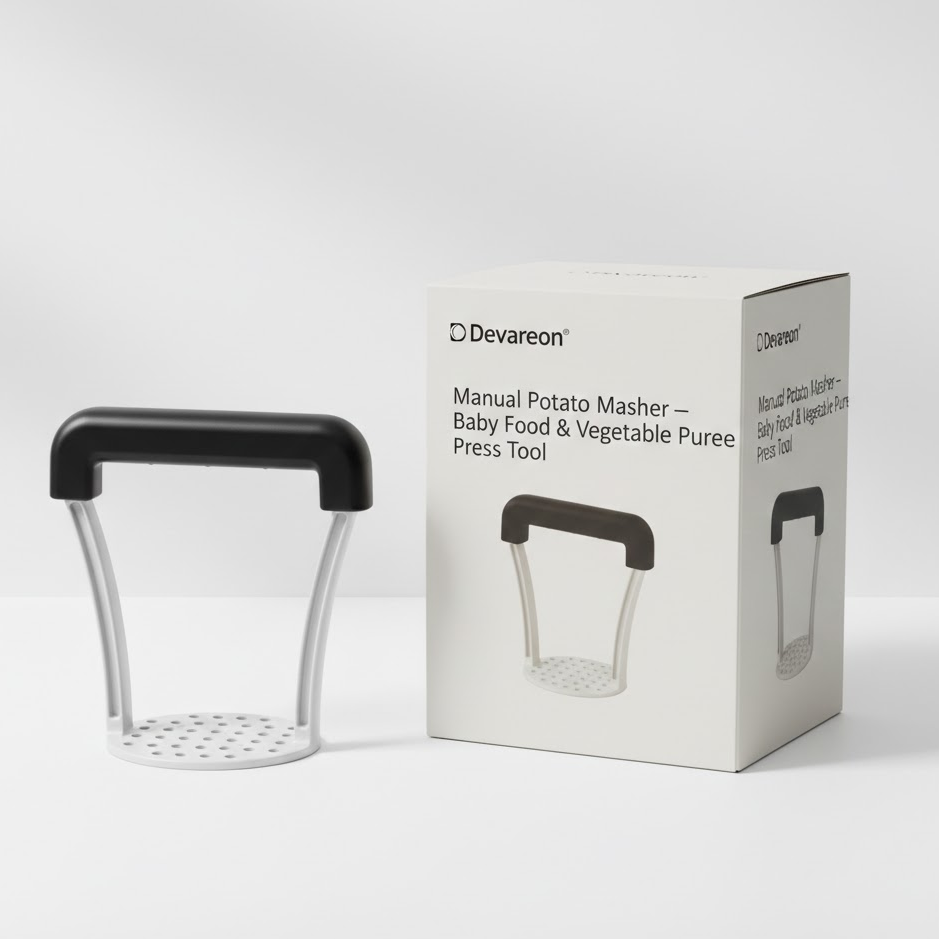 Devareon®Manual Potato Masher – Baby Food & Vegetable Puree Press Tool