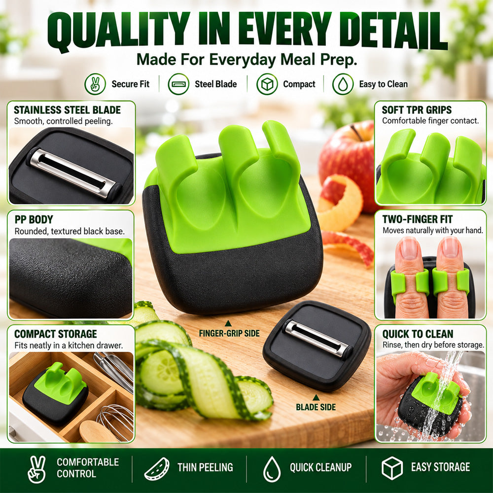 🔥 2026 New Arrivals | 🥕 Ergonomic Two-Finger Peeler – Effortless Fruit & Vegetable Peeling, Less Waste & More Convenience | Devareon®