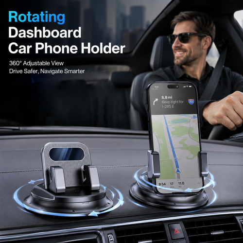 Devareon® 🚗 40% OFF NOW!📱 Rotating Dashboard Car Phone Holder – 360° Adjustable & Anti-Slip – Hands-Free Phone Mount 🛡️