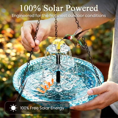 🔥🔥2026 Spring Sale 40% Off--🐦Solar Cascade Hanging Bird Bath Fountain  -Devareon®