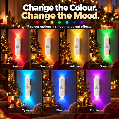 🎁🎄 Christmas RGB Mood Light – 7 Colours to Turn Your Home into Your Personal Sanctuary | Rechargeable & Motion Activated | Devareon®