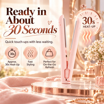🔥 40% OFF | ✨ 2026 Upgraded 2-in-1 Mini Curling Iron — 🎀 Create Curls & Sleek Styles On the Go | Devareon®