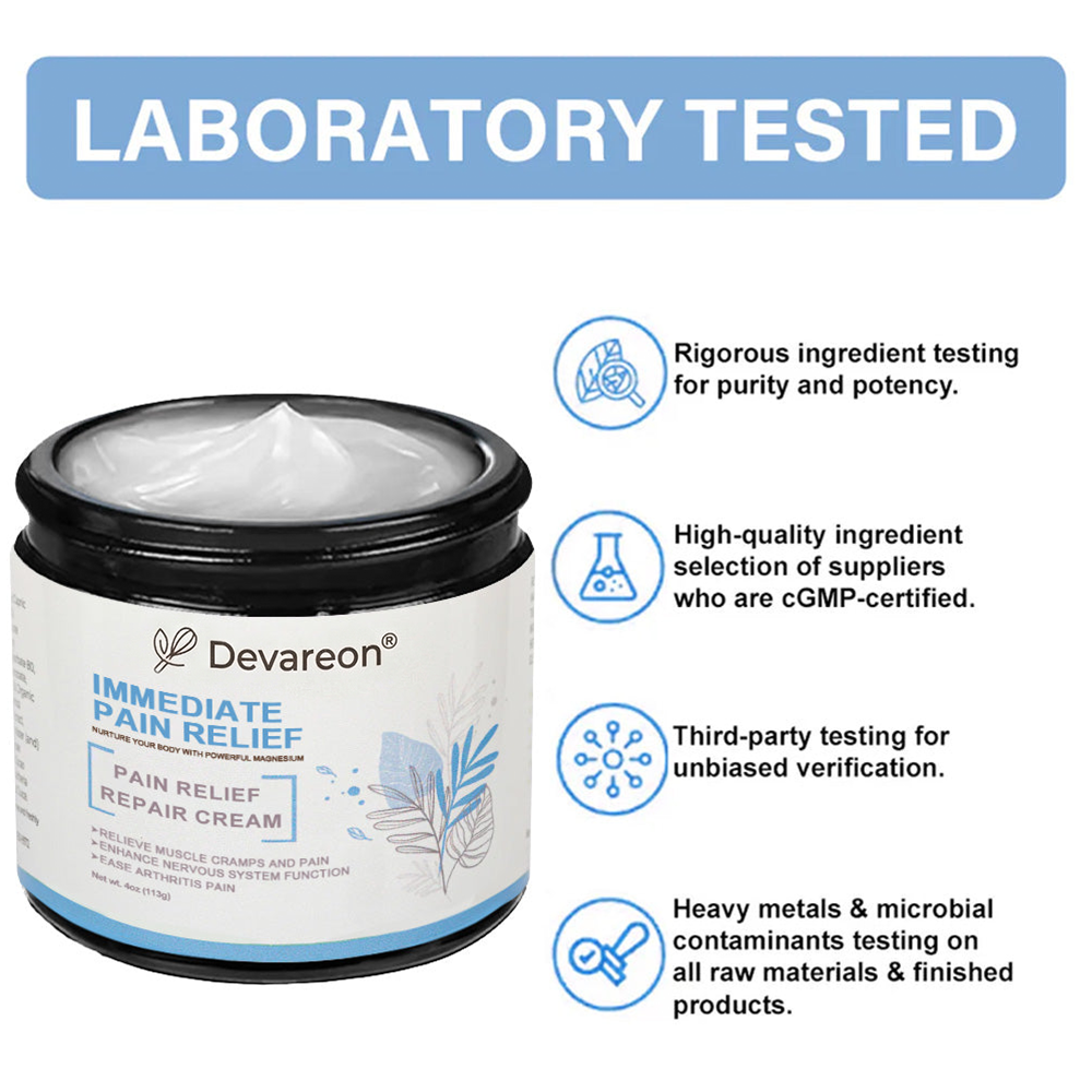 Devareon® Magnesium Pain Healing Bone Cream ( Treatment for arthritis, neuropathyy, rheumatic diseases, sports injuries, twitches and muscle spasms)
