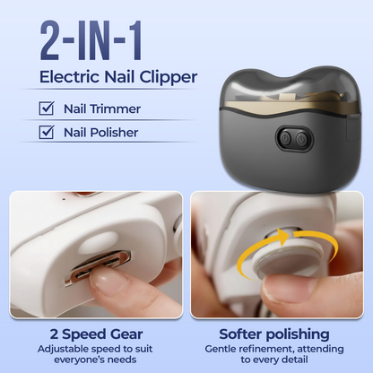 2026 Upgraded 2-in-1 Electric Nail Clipper & Polisher-Devareon®