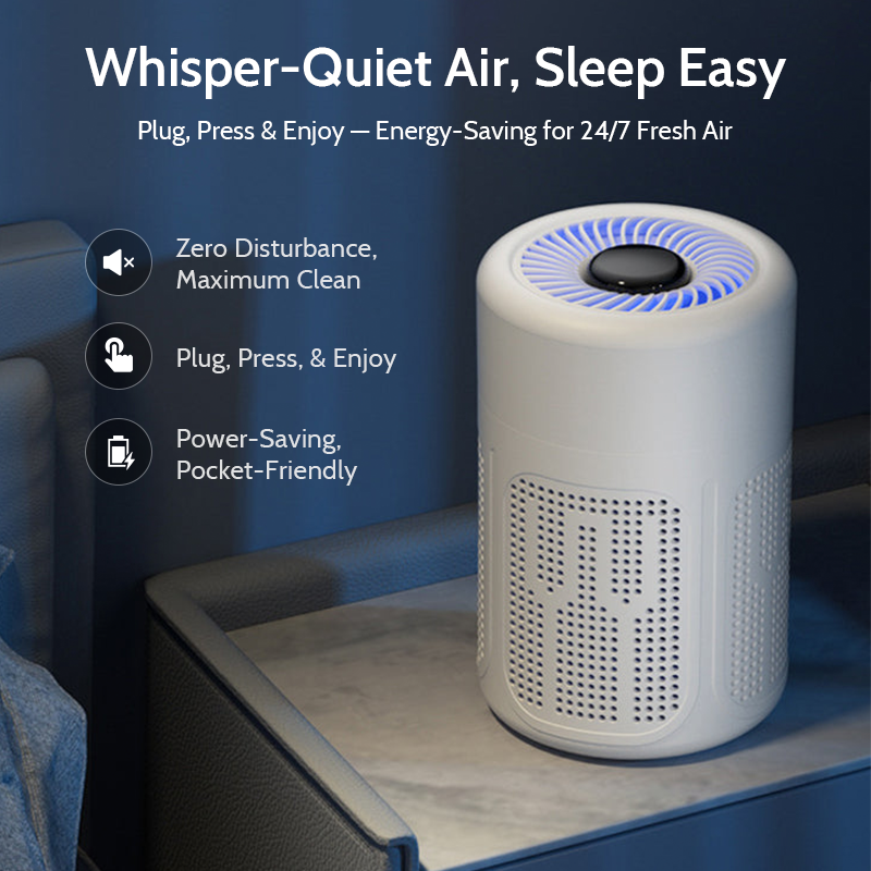 Devareon®🔇LAST DAY SALE 40% OFF 💐Silent Air Purifier – Peaceful sleep, no noise😴【Limited Offer】