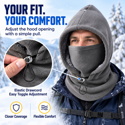 upsell⚡ Limited-Time 40% OFF ❄️ 3-in-1 Thermal Fleece Balaclava | Cozy Hood, Face Mask & Neck Warmer for Skiing, Cycling & Hiking| Devareon®
