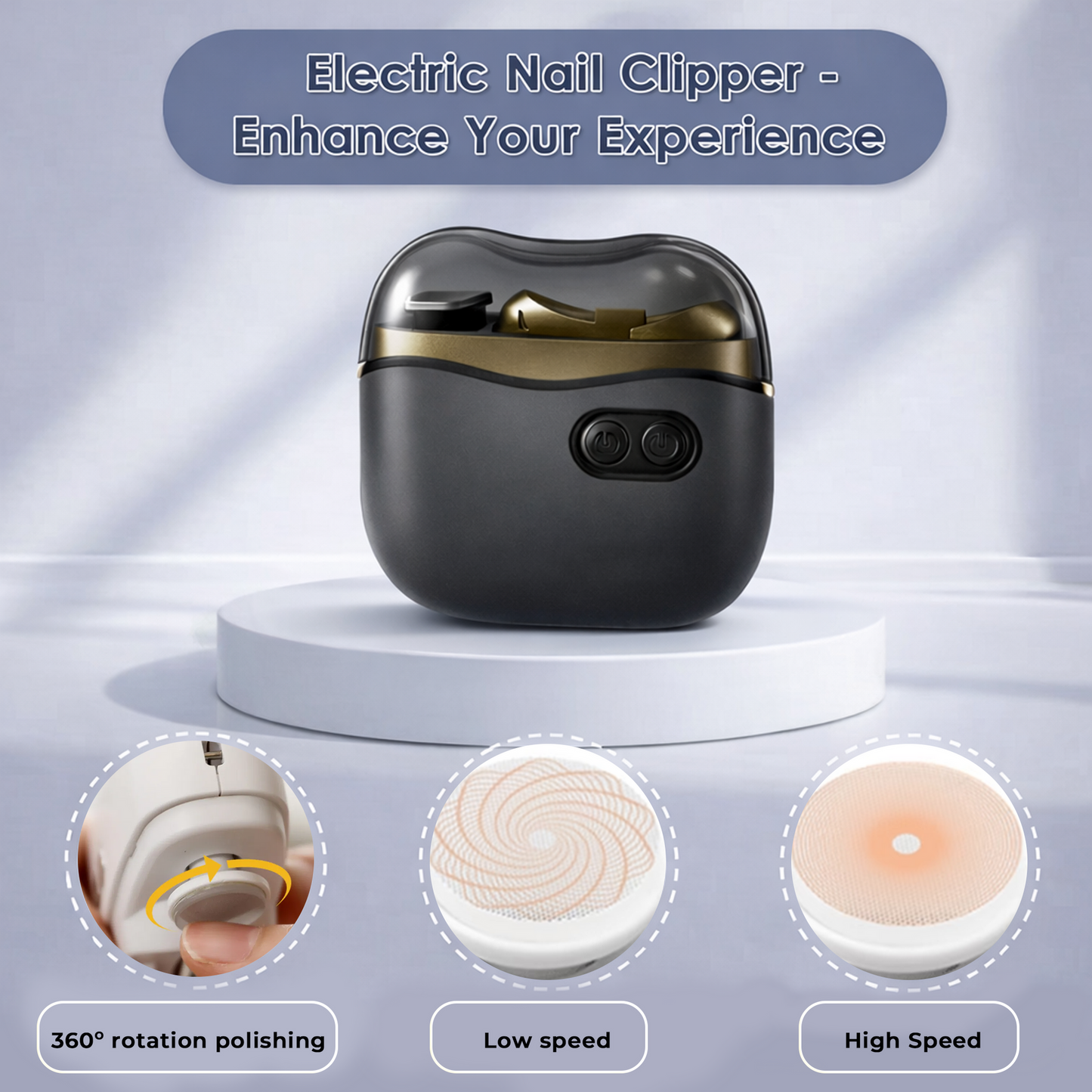 2026 Upgraded 2-in-1 Electric Nail Clipper & Polisher-Devareon®