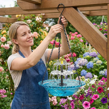 upsell🔥🔥2026 Spring Sale 40% Off--🐦Solar Cascade Hanging Bird Bath Fountain  -Devareon®