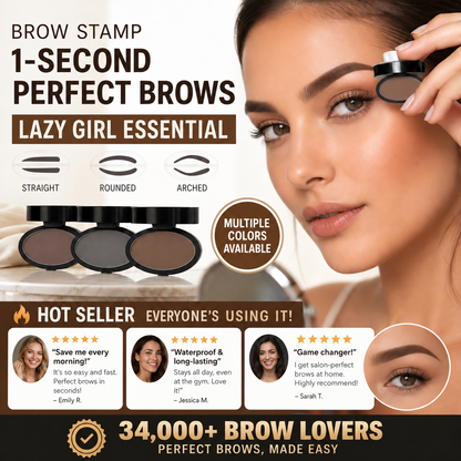 🎉 2026 Sale — 34K+ Sold! 💞 Eyebrow Stamp Powder — One-Press, Waterproof, 24H Long-Lasting Brows | Devareon®