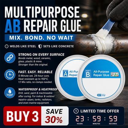Devareon® 🔥 Limited-time Offer: 40% OFF | AB Super Glue: Brings broken items back to life – strong yet flexible, won’t crack!