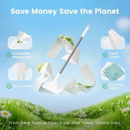 Devareon®🧹Disposable Dust Mop with 5 Reusable Cloths