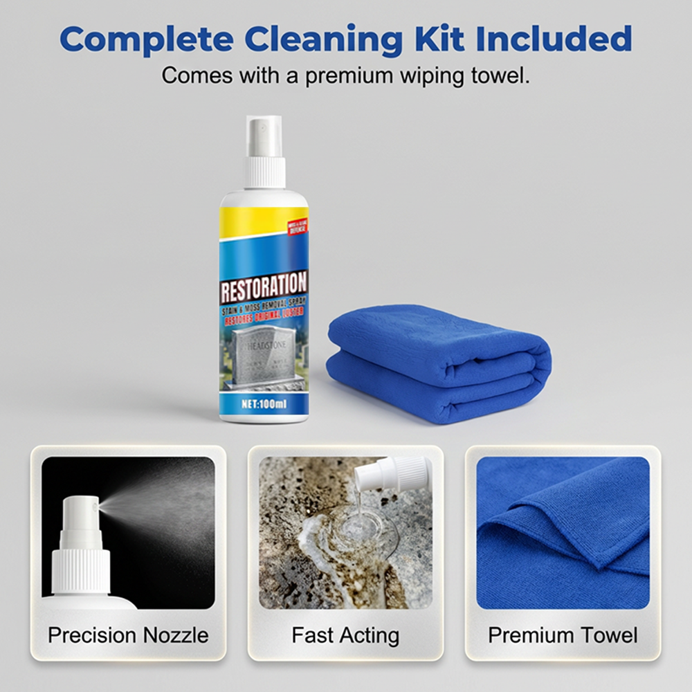 Devareon® ⏰BUY 2 GET 1 FREE!🎁Headstone Cleaning & Restoration Spray – Remove Stains Instantly